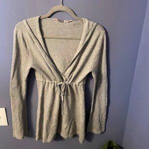 Rare! Gray Athleta Hoodie Long Sleeve Top XS